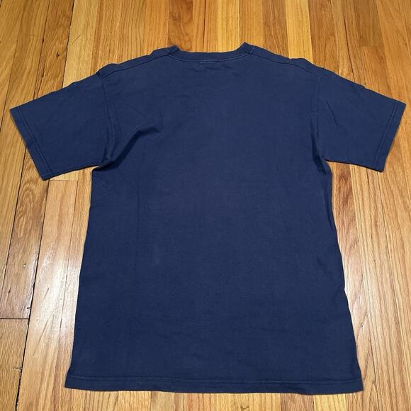 Vintage 90s Y2K The Simpsons BART Homer Mirror Medium Blue T-Shirt Fade Distress - Picture 10 of 10